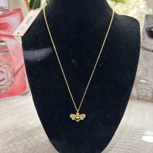 NWT Kate Spade Gold Bee Pendant Necklace and dust bag